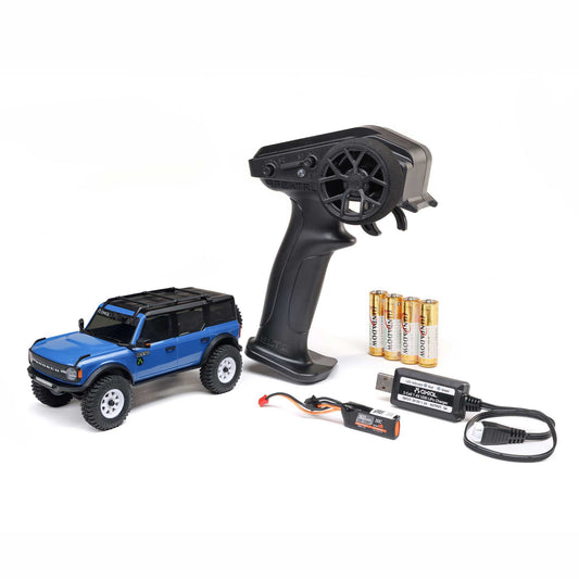 1/30 SCX30 Ford Bronco 4X4 RTR Brushed Rock Crawler - Blue   PREORDER