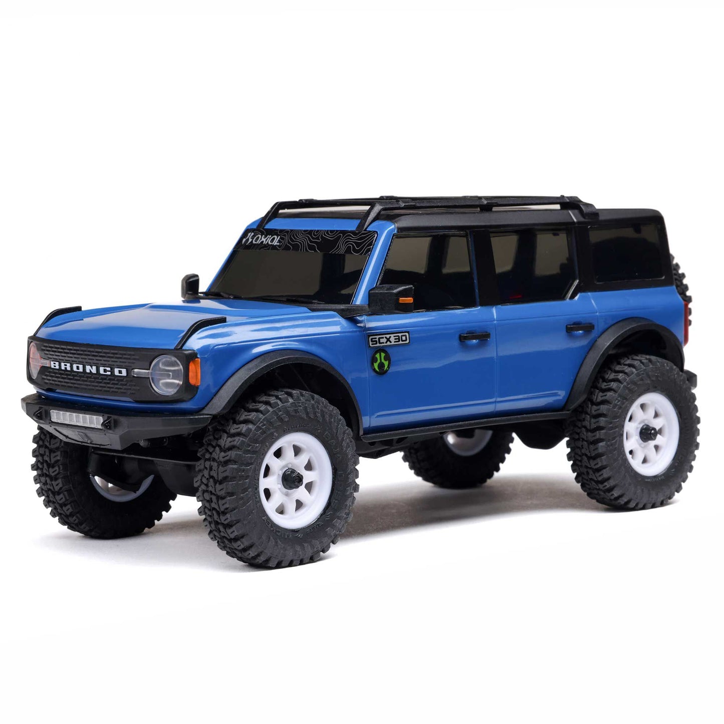 1/30 SCX30 Ford Bronco 4X4 RTR Brushed Rock Crawler - Blue   PREORDER