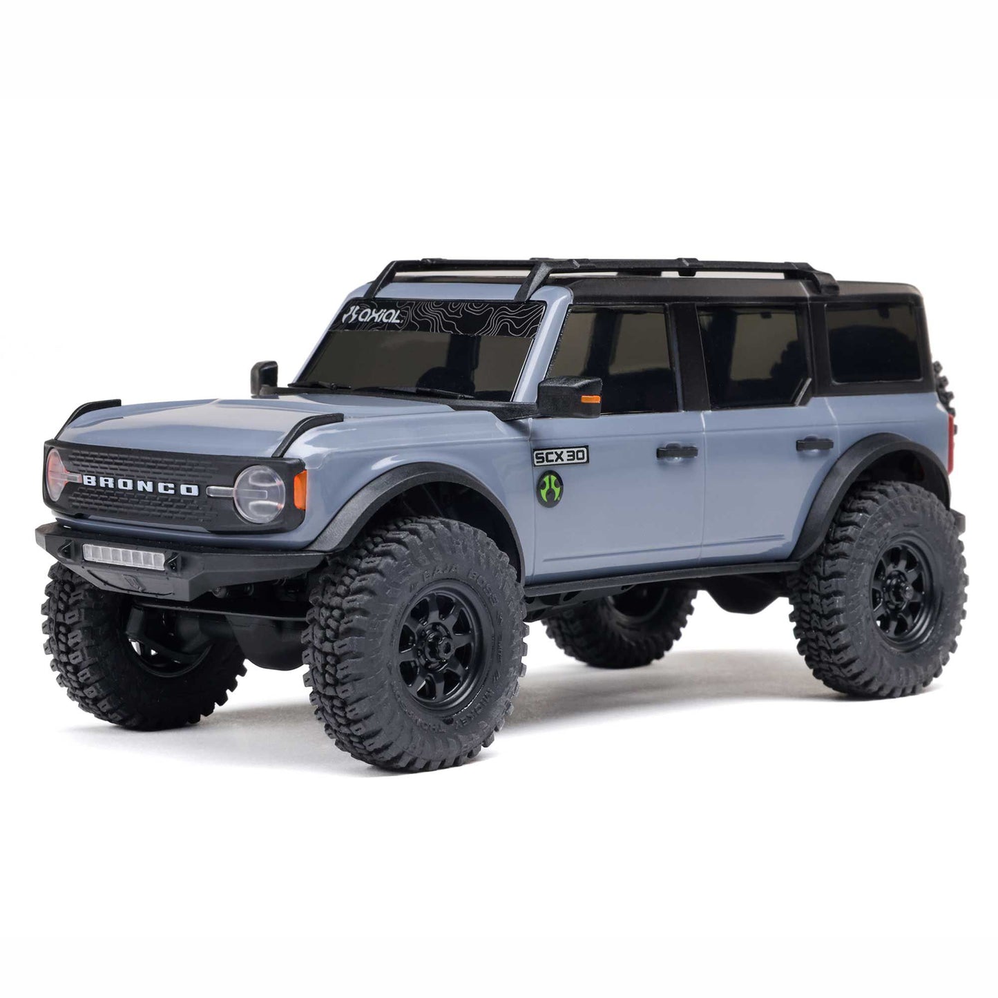 1/30 SCX30 Ford Bronco 4X4 RTR Brushed Rock Crawler - Gray  PREORDER