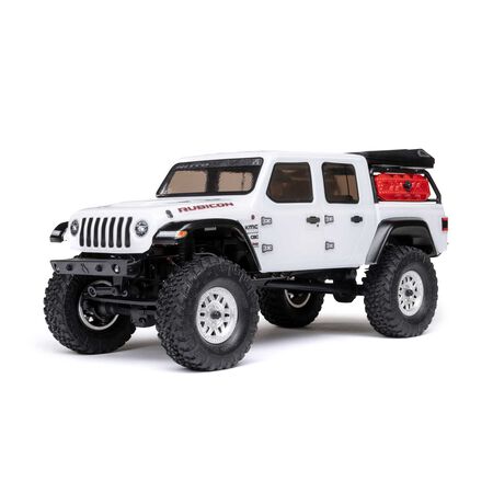 1/24 SCX24 Jeep JT Gladiator 4WD Rock Crawler Brushed RTR, White