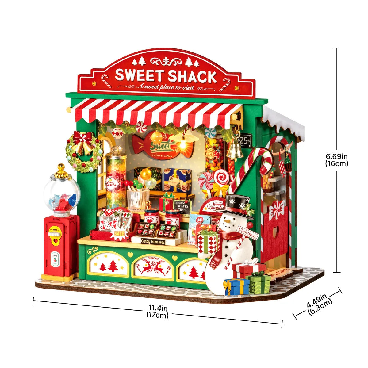 Christmas Candy Stand - DIY Miniature House Kit