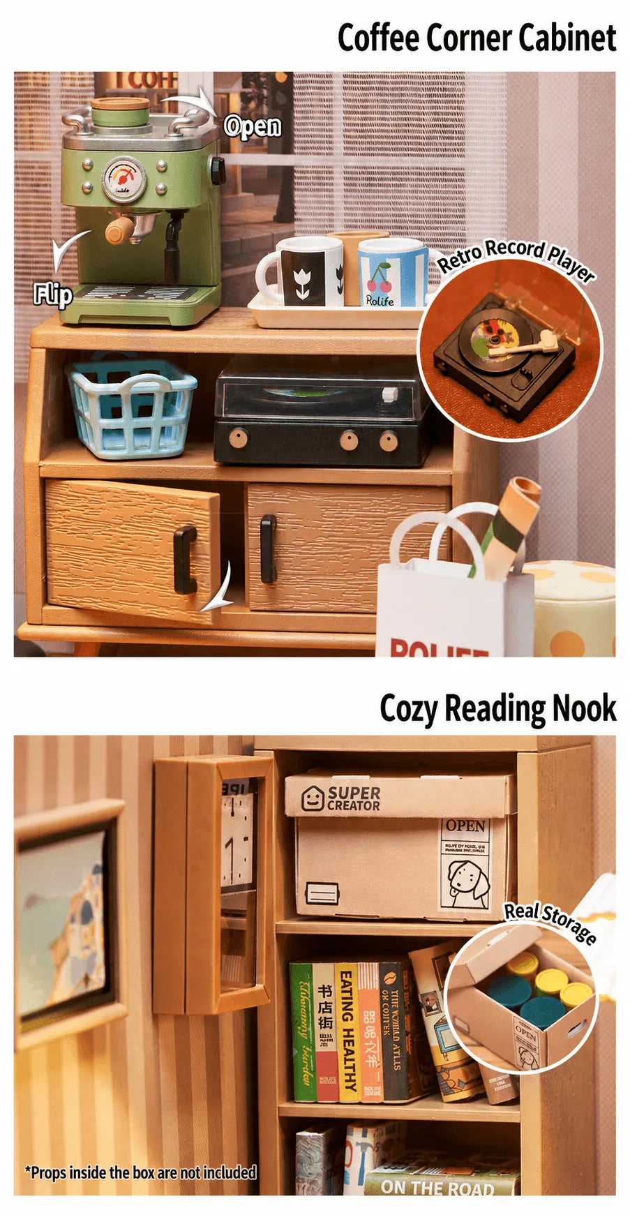 Cozy Living Lounge DIY Miniature 3D Plastic Model Kit