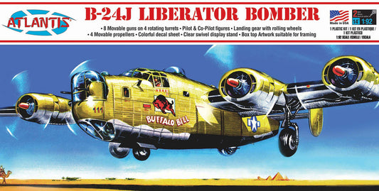 1:92 B-24J Liberator Bomber "Buffalo Bill" with Swivel Stand