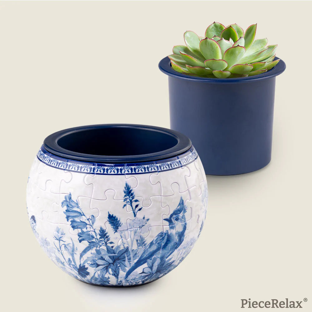 Oriental Birds and Flowers - Puzzle Pot