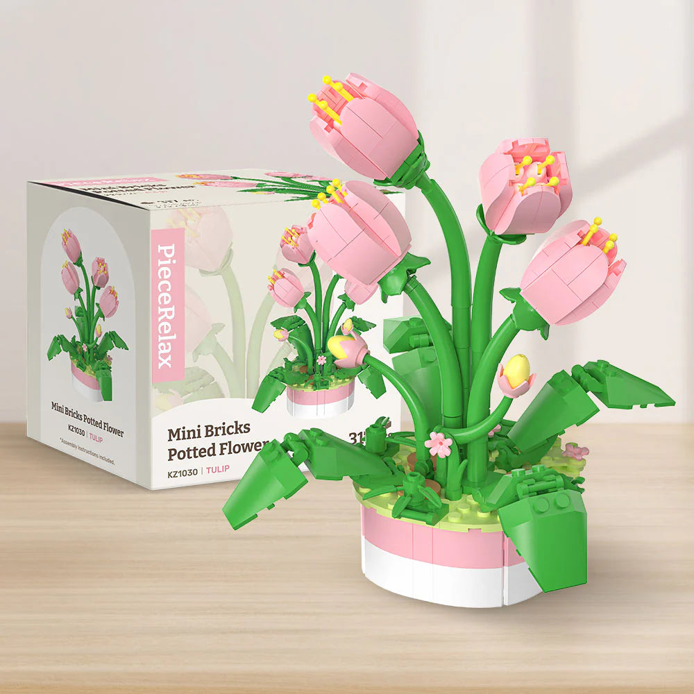 Mini Bricks Potted Flower - Tulip