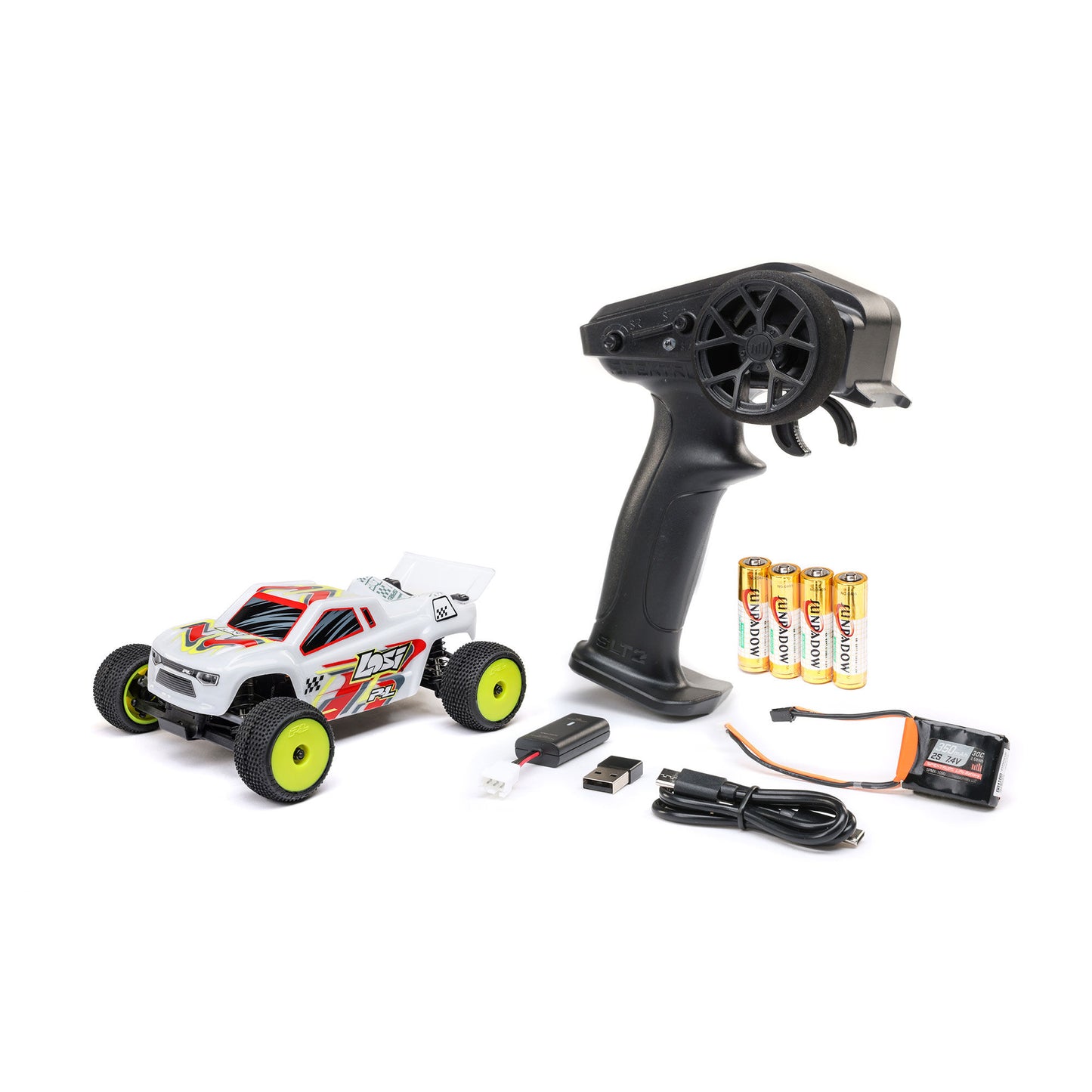 1/28 Micro-T 2WD RTR Stadium Truck - White