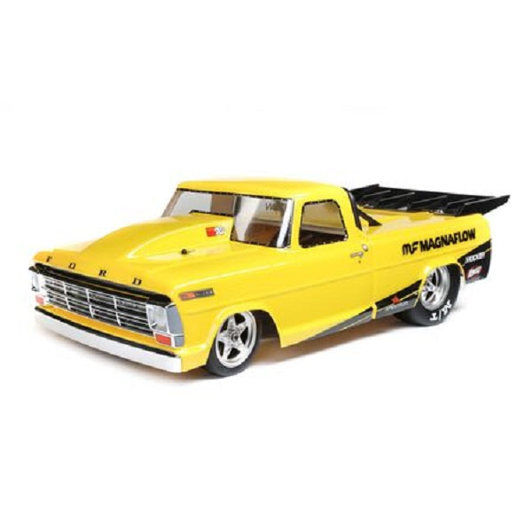 1/10 '68 Ford F100 22S 2WD No Prep Drag Truck Brushless RTR, YELLOW