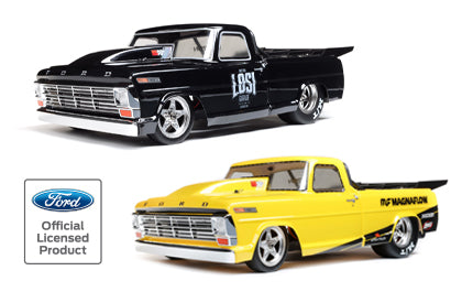 1/10 '68 Ford F100 22S 2WD No Prep Drag Truck Brushless RTR, YELLOW