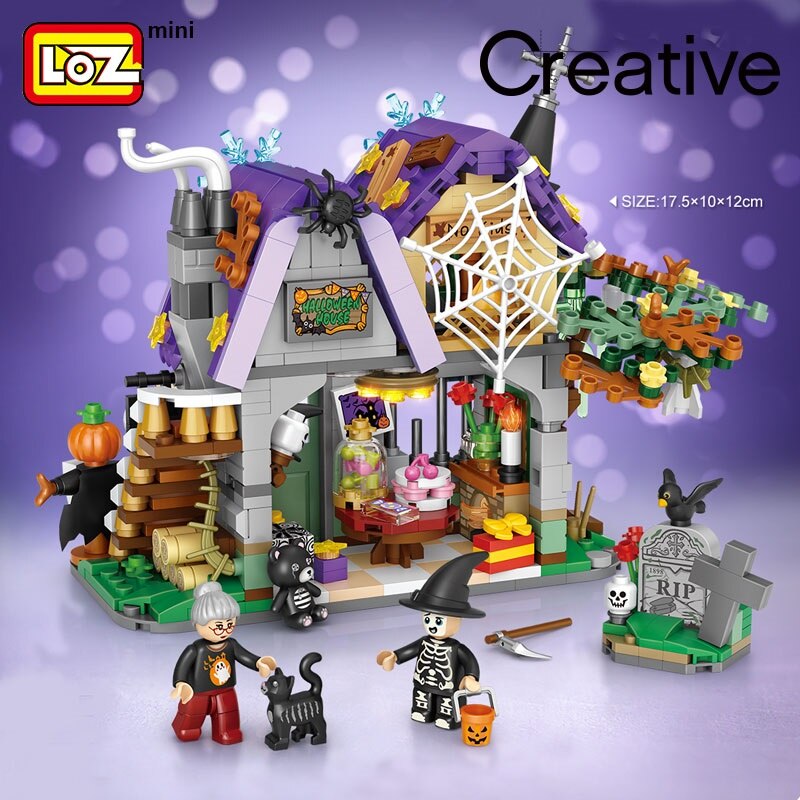 Halloween Haunted House Building Brick Set