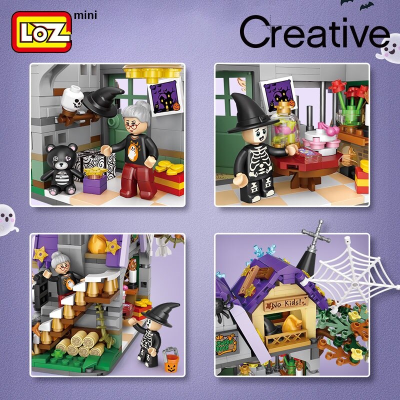 Halloween Haunted House Building Brick Set