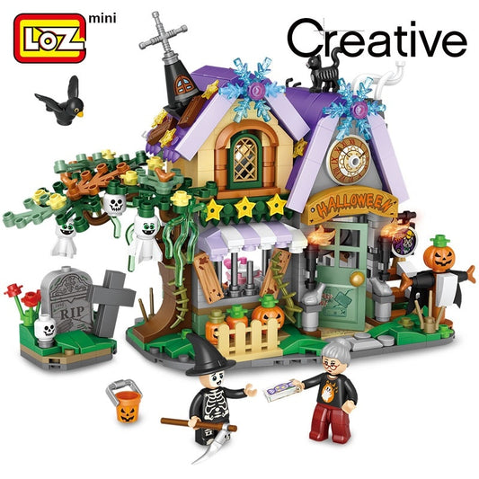 Halloween Haunted House Building Brick Set