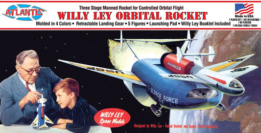 1:193 Willy Ley Orbital Rocket with Landing Gear and Five Figures