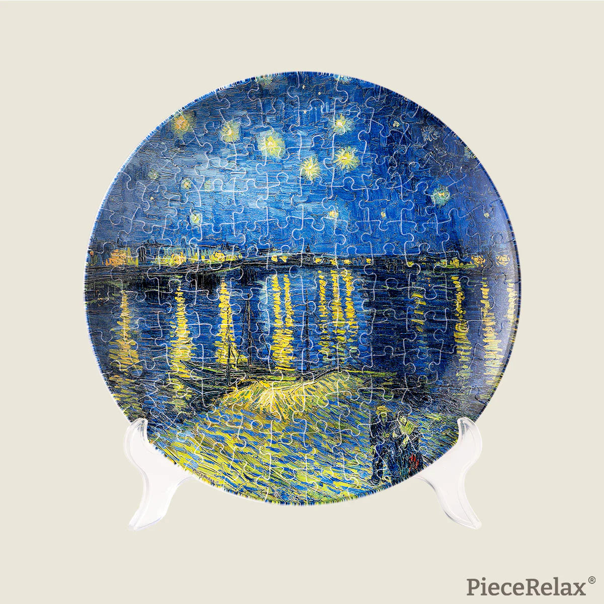 Starry Night Over the Rhone - Puzzle Plate