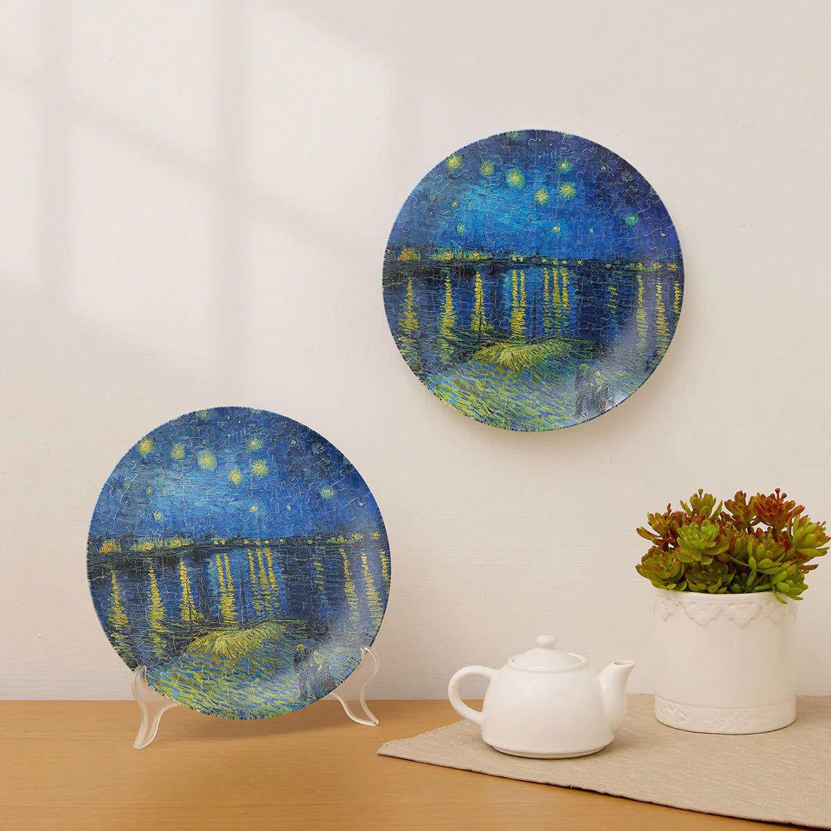Starry Night Over the Rhone - Puzzle Plate