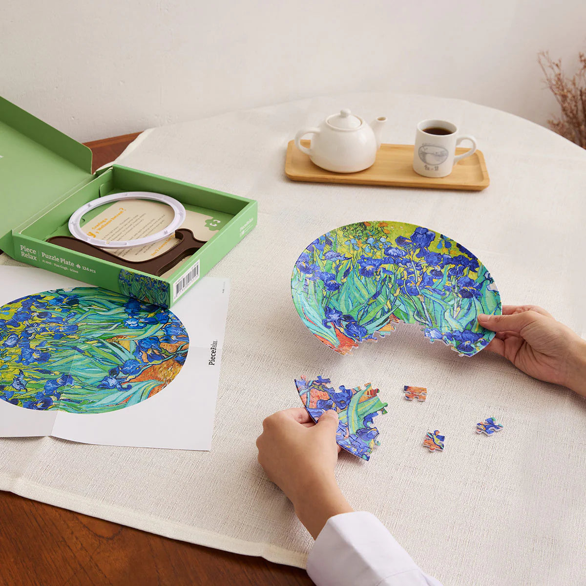 Irises - Puzzle Plate