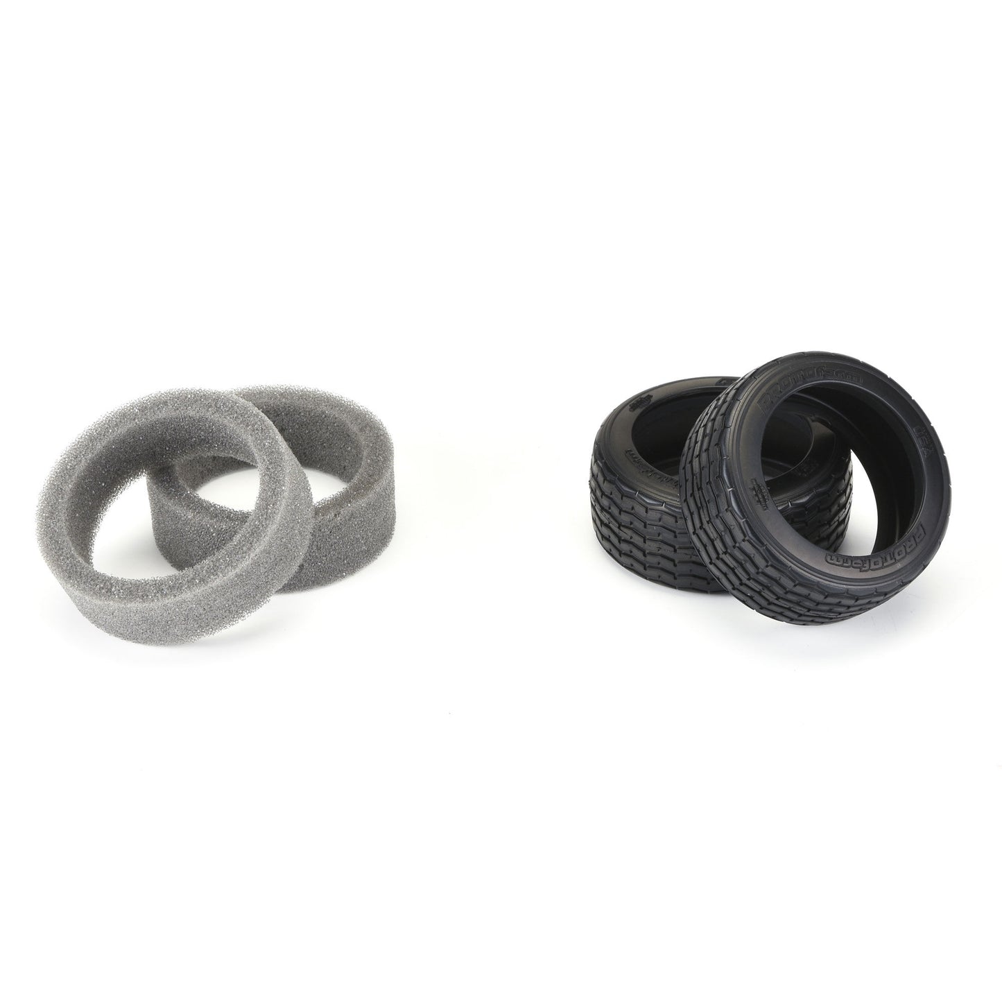 1/10 VTA Front 26mm VTA Tires Mounted 12mm Black Wheels (x2)
