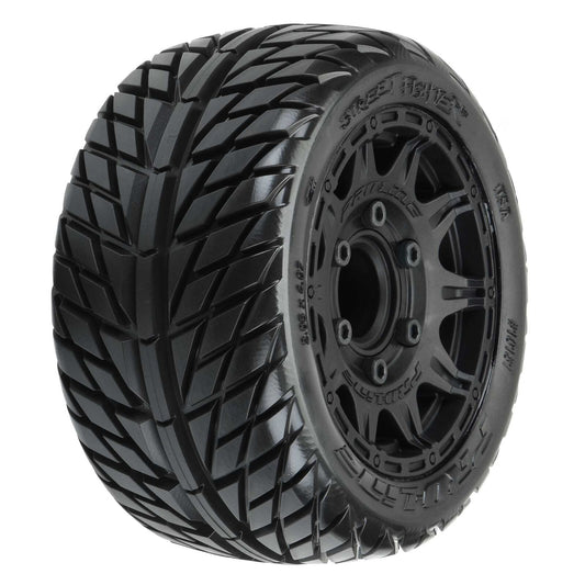 Street Fighter LP Fr/Rr 2.8" MT Tires Mounted 12mm Blk Raid (2)