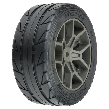 Vector S3 Front/Rear 35/85 2.4" Belted Mounted Tires, 14mm (x2)