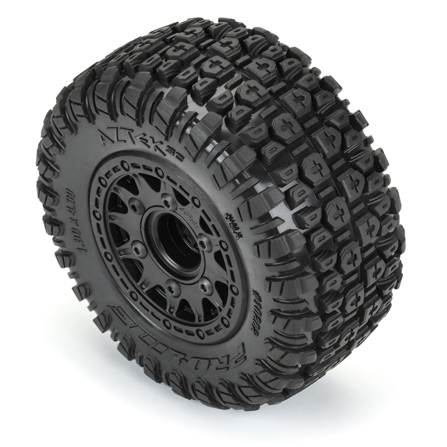 1/10 Aztek F/R 2.2" / 3.0" SCT Mounted Black Raid Wheels (x2)