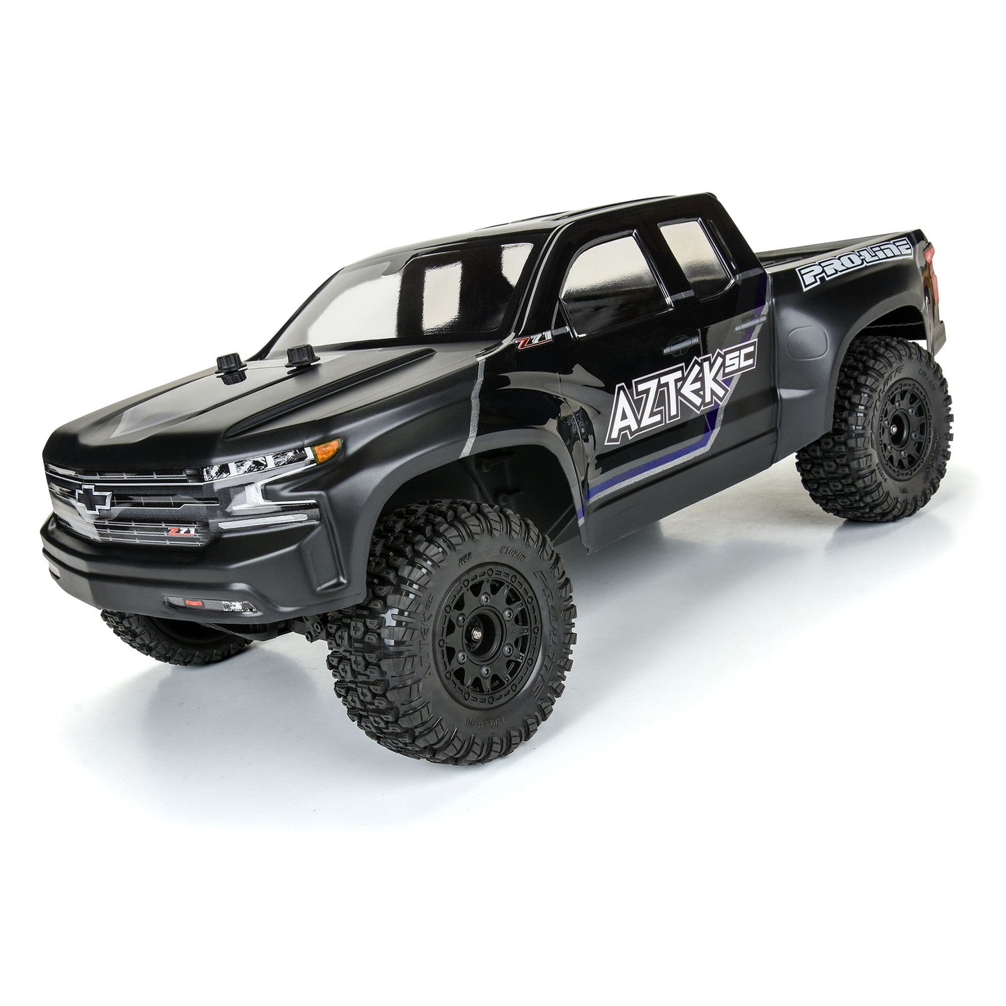 1/10 Aztek F/R 2.2" / 3.0" SCT Mounted Black Raid Wheels (x2)
