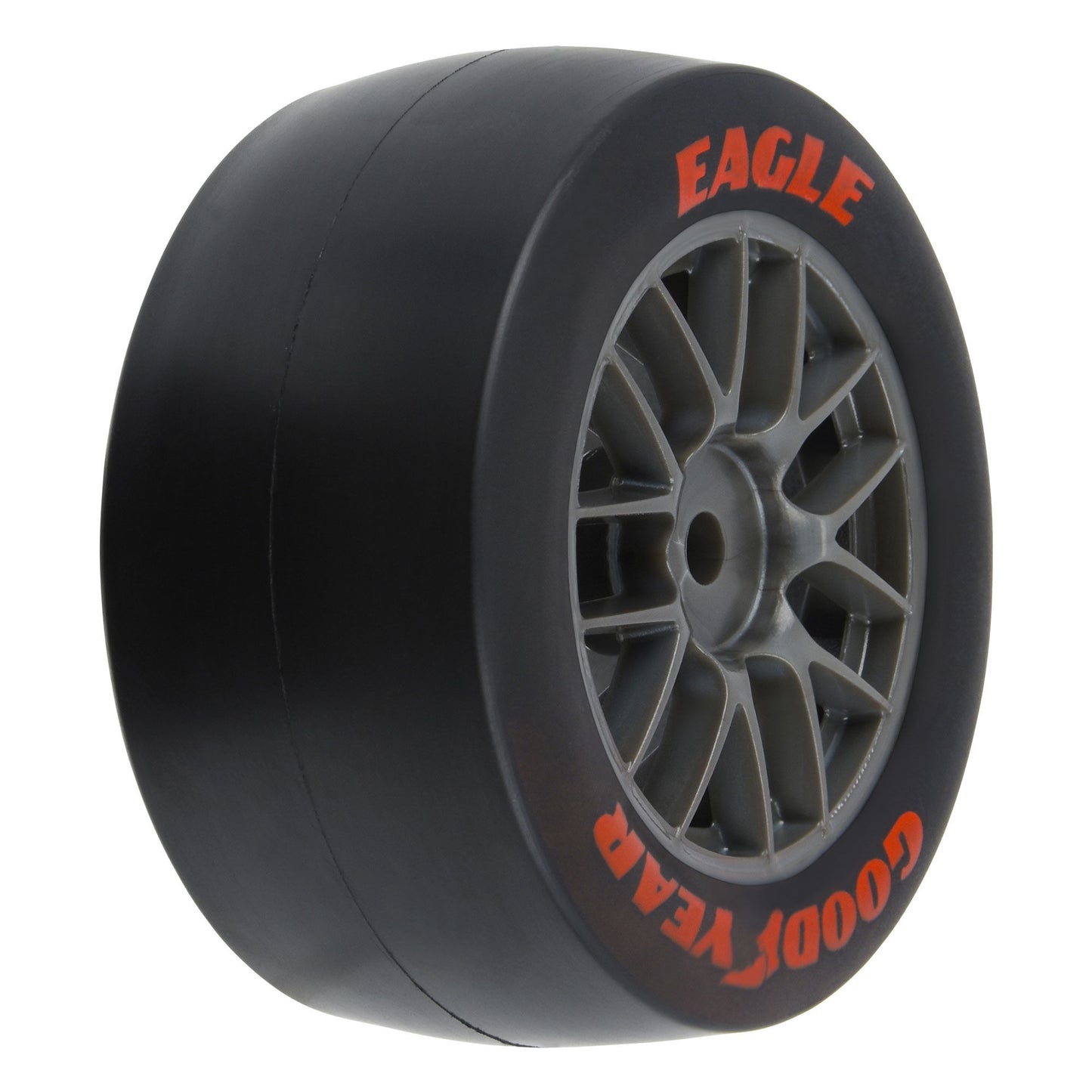1/12 Goodyear Eagle Option Tire F/R MTD Gray Wheels (x4): Losi NASCAR