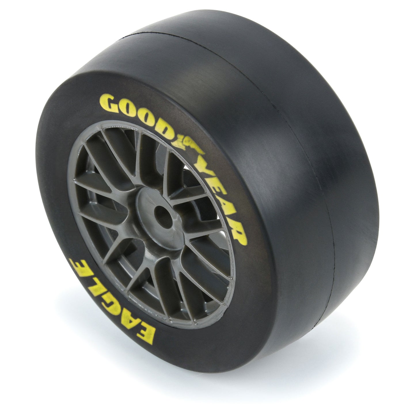 1/12 Goodyear Eagle Soft Tire F/R MTD Gray Wheels (4): Losi NASCAR