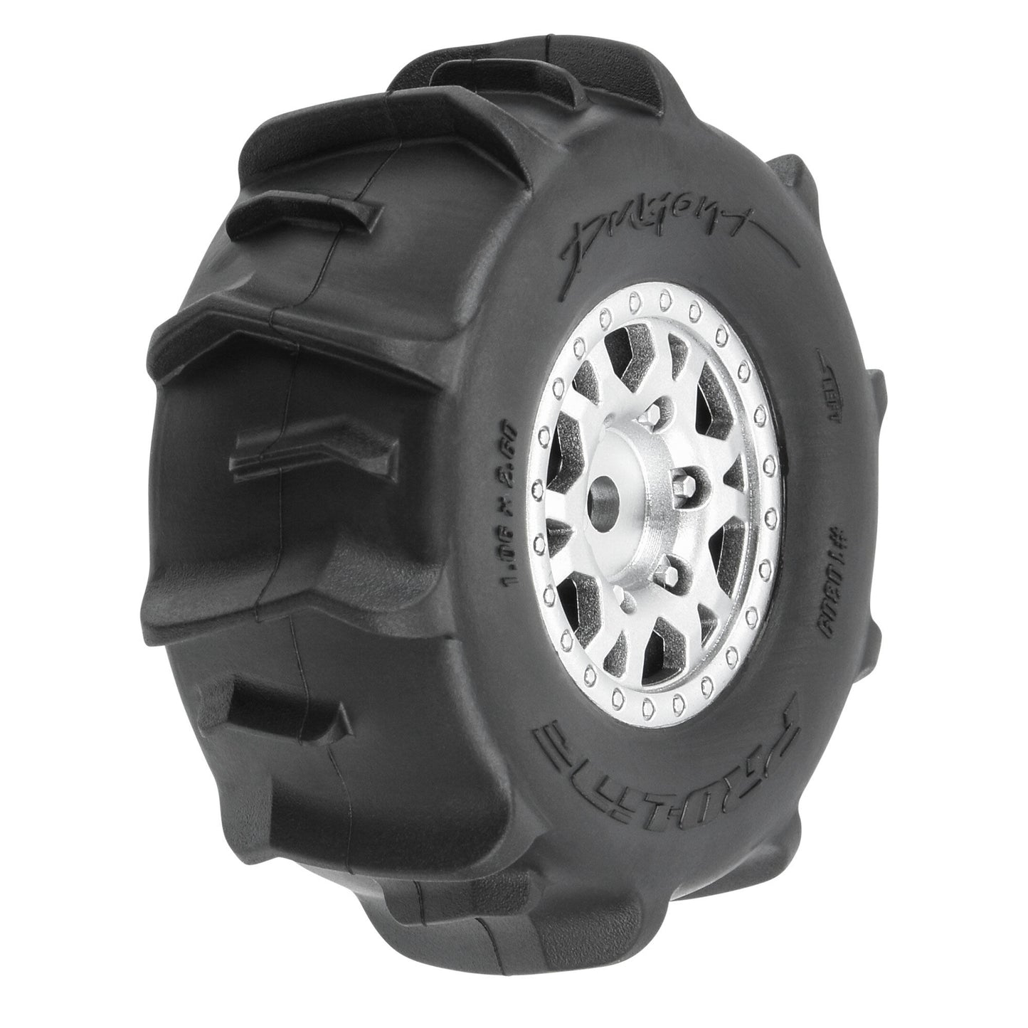 Dumont F/R Tires Mounted 12mm Hex Black Impulse (x4) for Mojave Grom