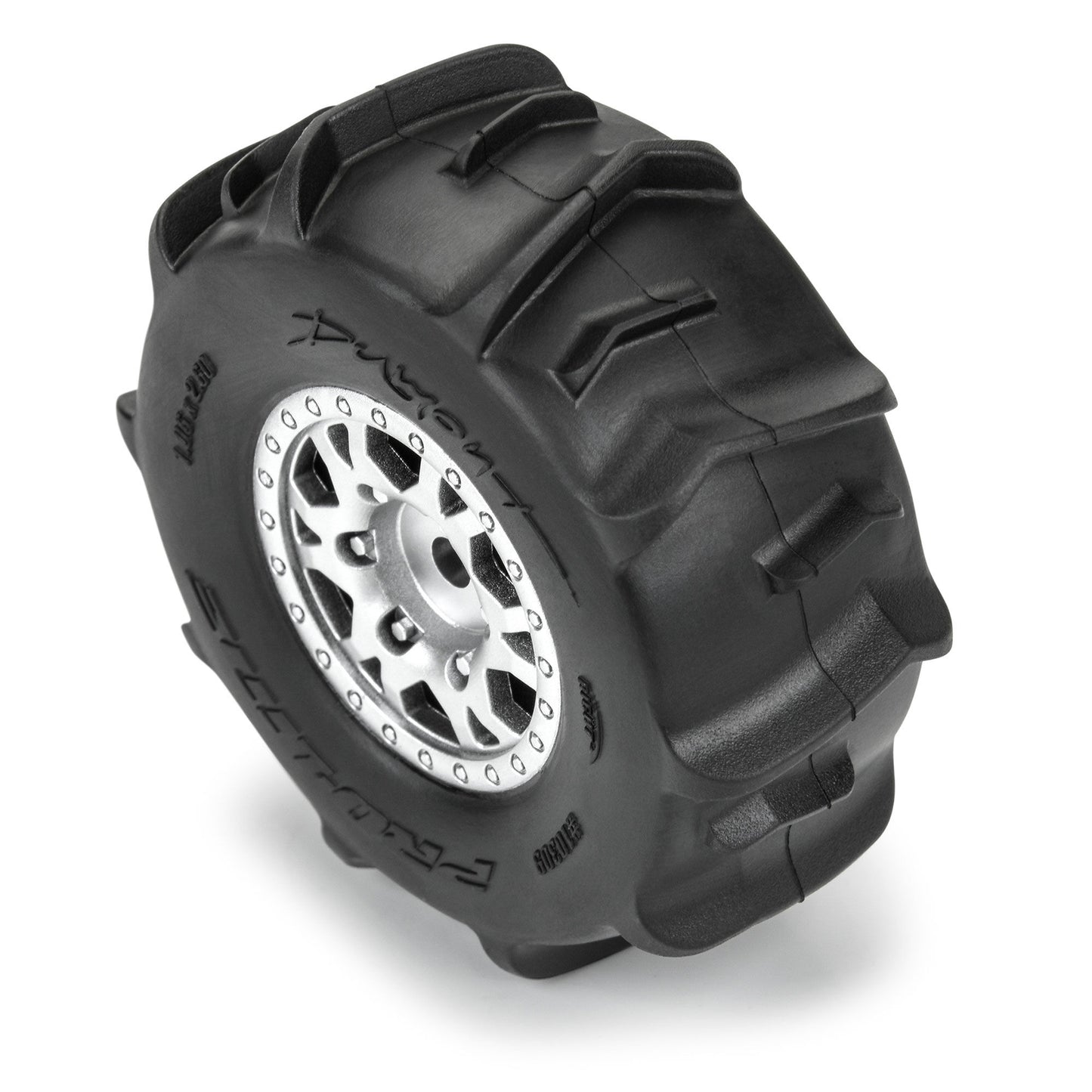 Dumont F/R Tires Mounted 12mm Hex Black Impulse (x4) for Mojave Grom