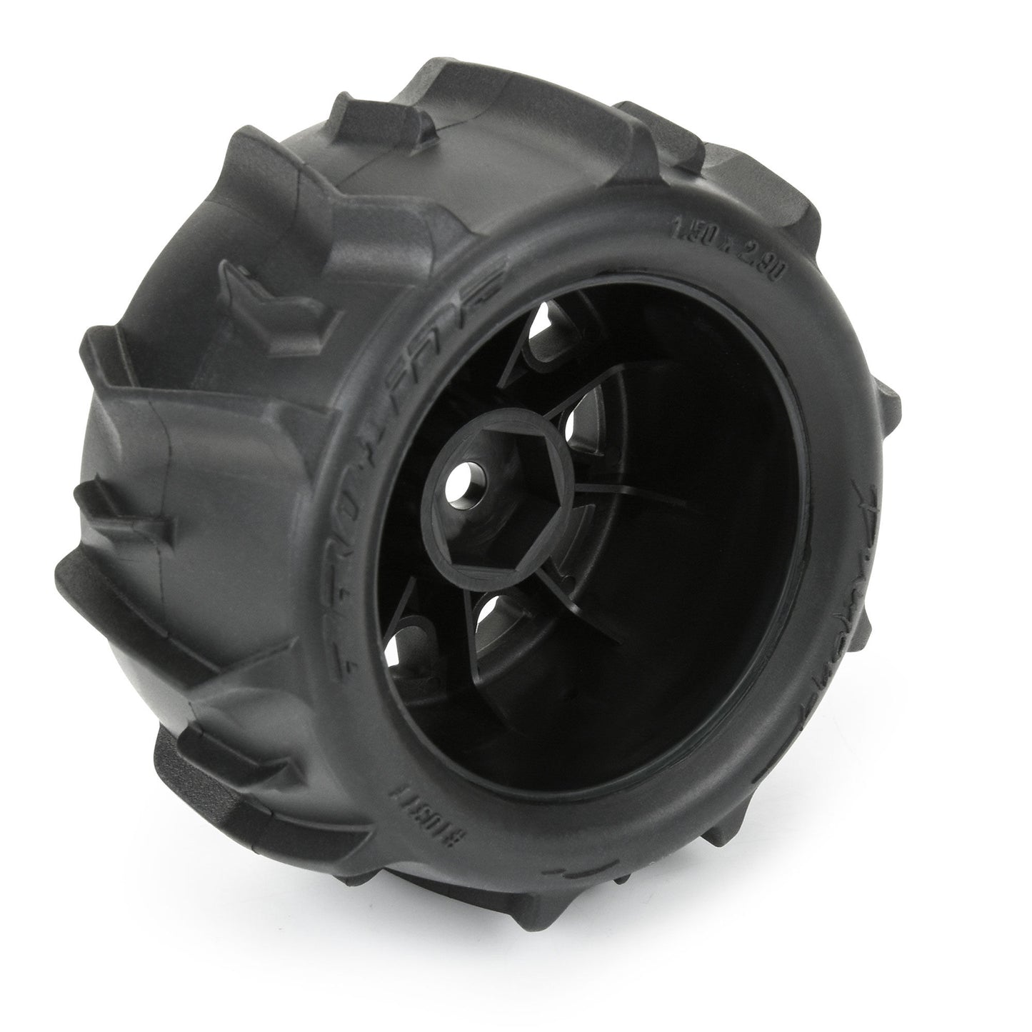 Dumont F/R Tires Mounted 12mm Hex Black Raid (x4) for Granite Grom