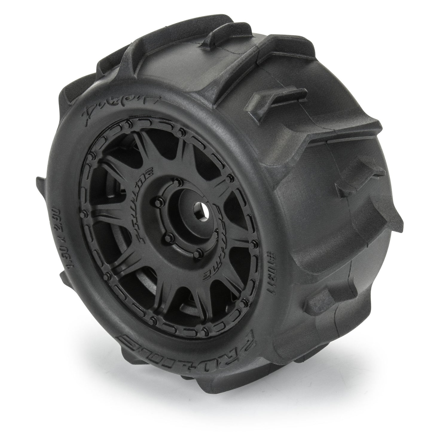 Dumont F/R Tires Mounted 12mm Hex Black Raid (x4) for Granite Grom