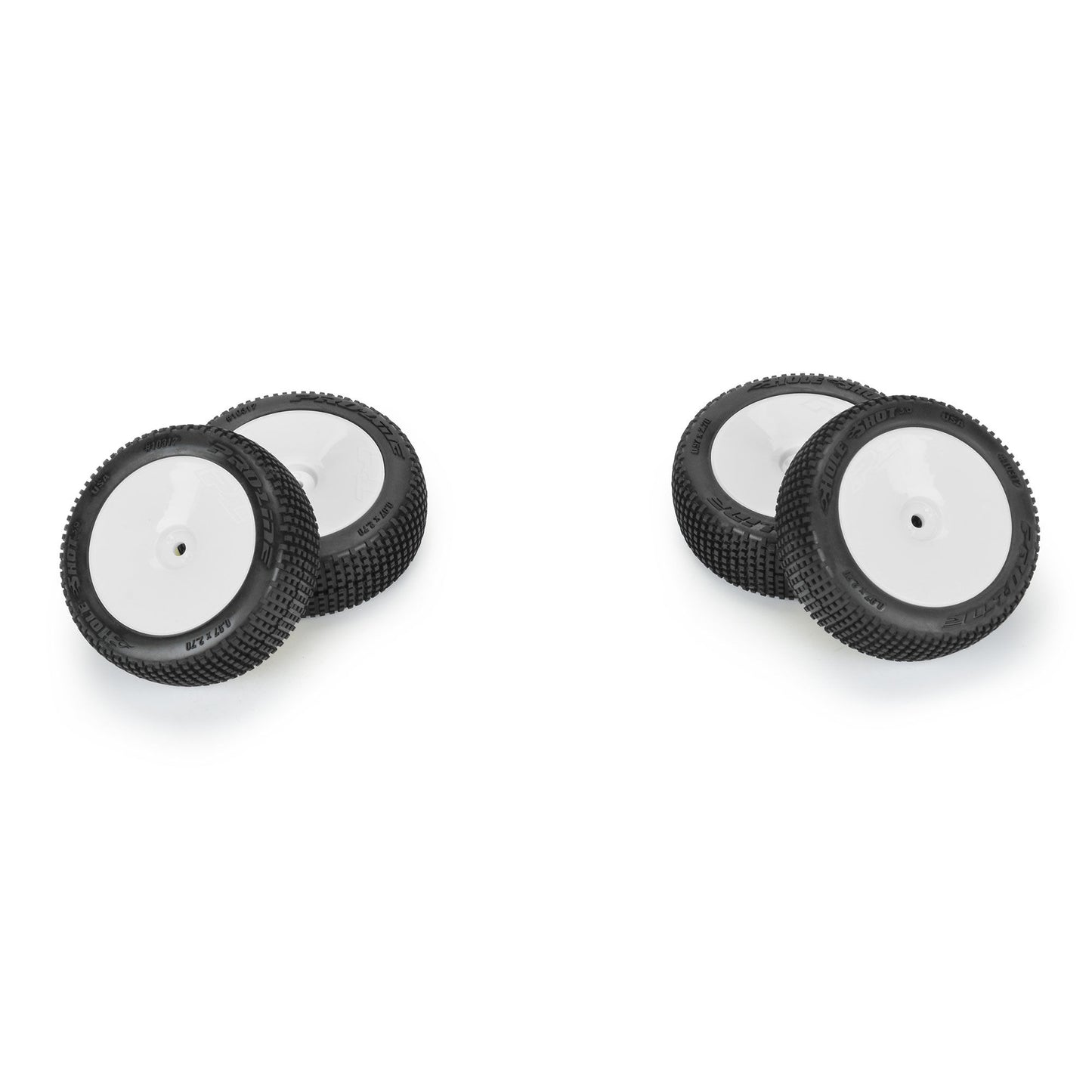 1/14 Hole Shot 3.0 F/R Tire MTD 12mm White Velocity (x4): Typhon GROM