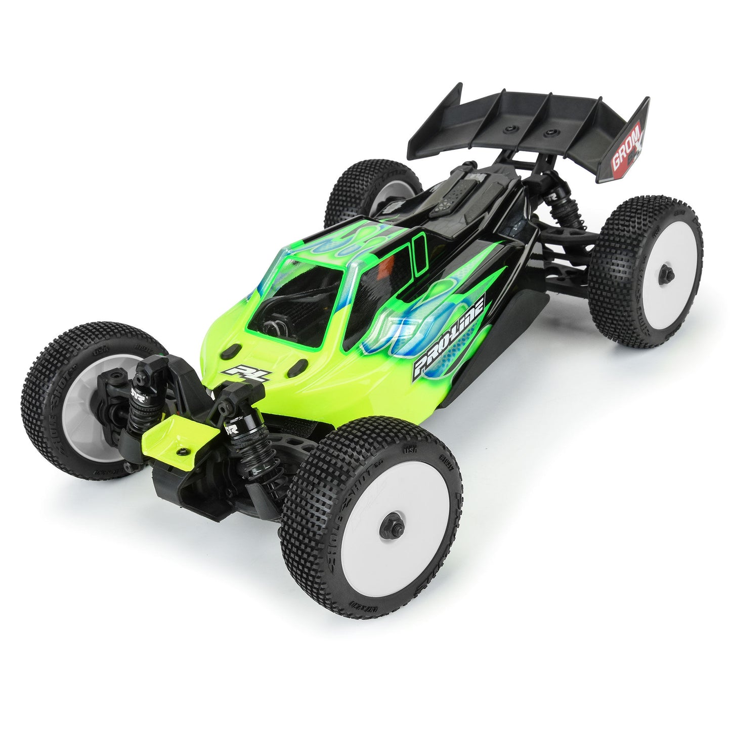 1/14 Hole Shot 3.0 F/R Tire MTD 12mm White Velocity (x4): Typhon GROM