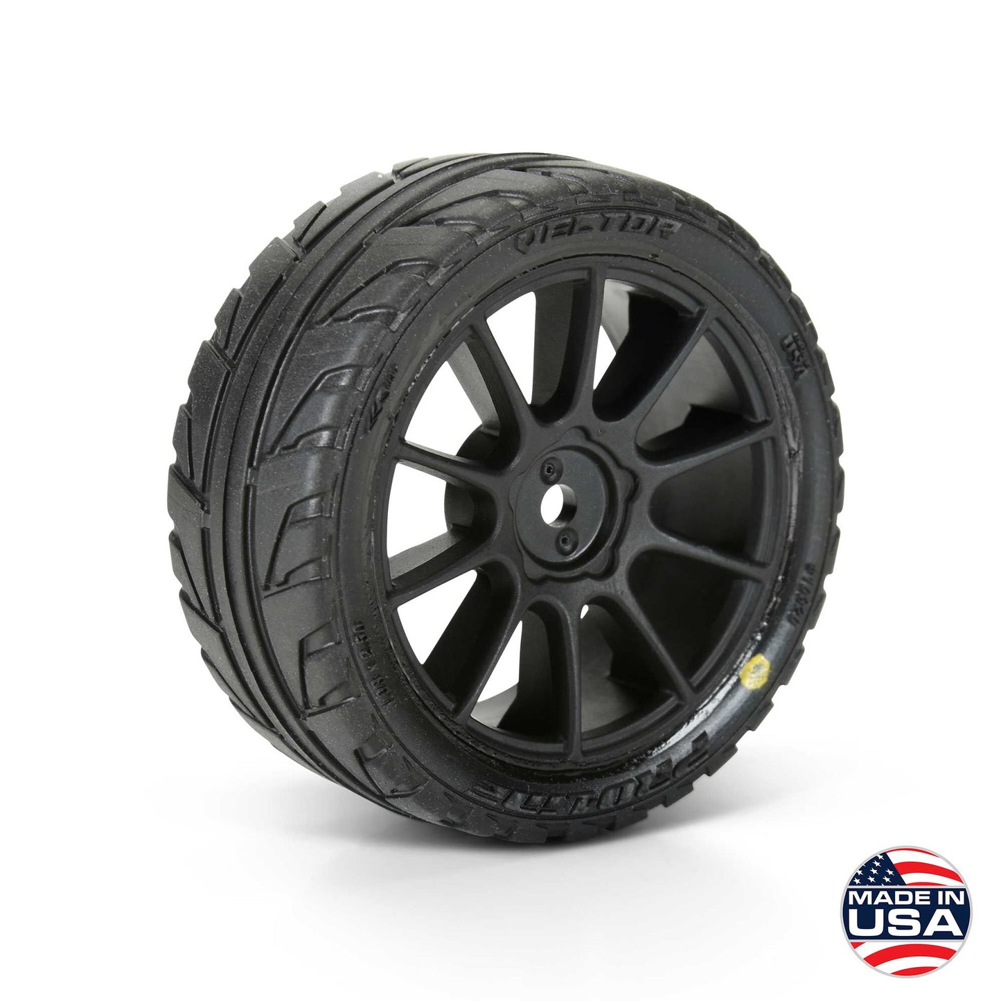 1/14 Vector Tire MTD 12mm Black Mach-10 Wheel (x4)