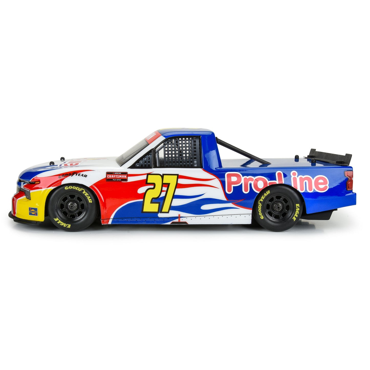 1/12 Pre-Cut 2024 Chevy Silverado Truck Clear Body: Losi NASCAR