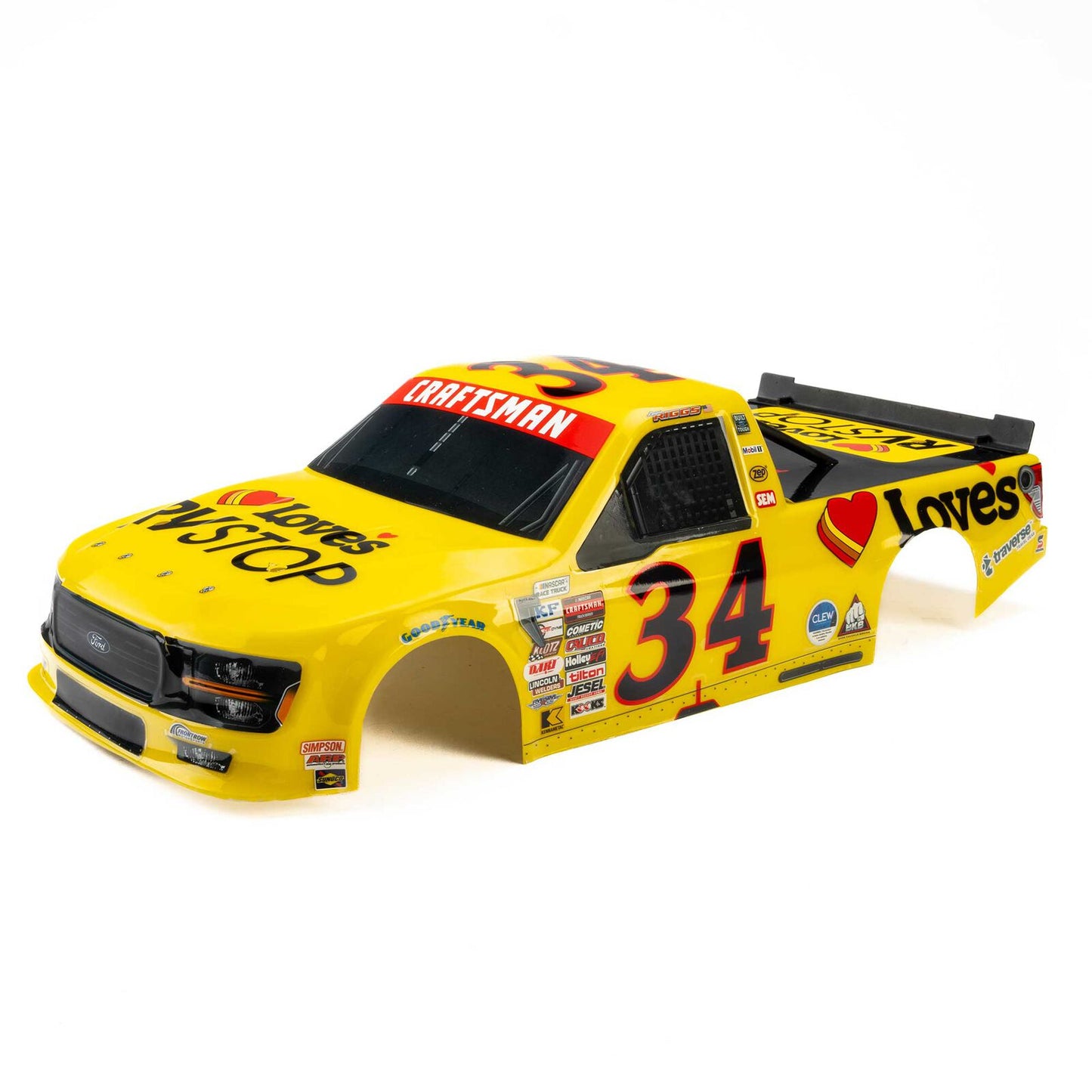 1/12 Layne Riggs #34 Love Yellow Body: Losi NASCAR