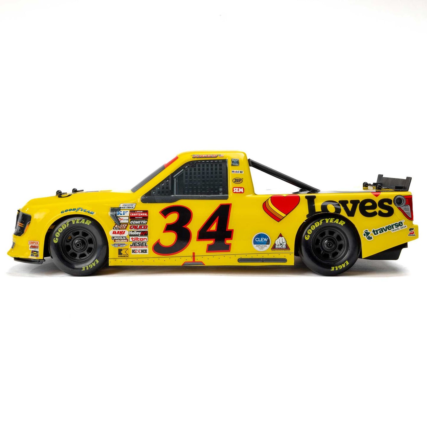 1/12 Layne Riggs #34 Love Yellow Body: Losi NASCAR