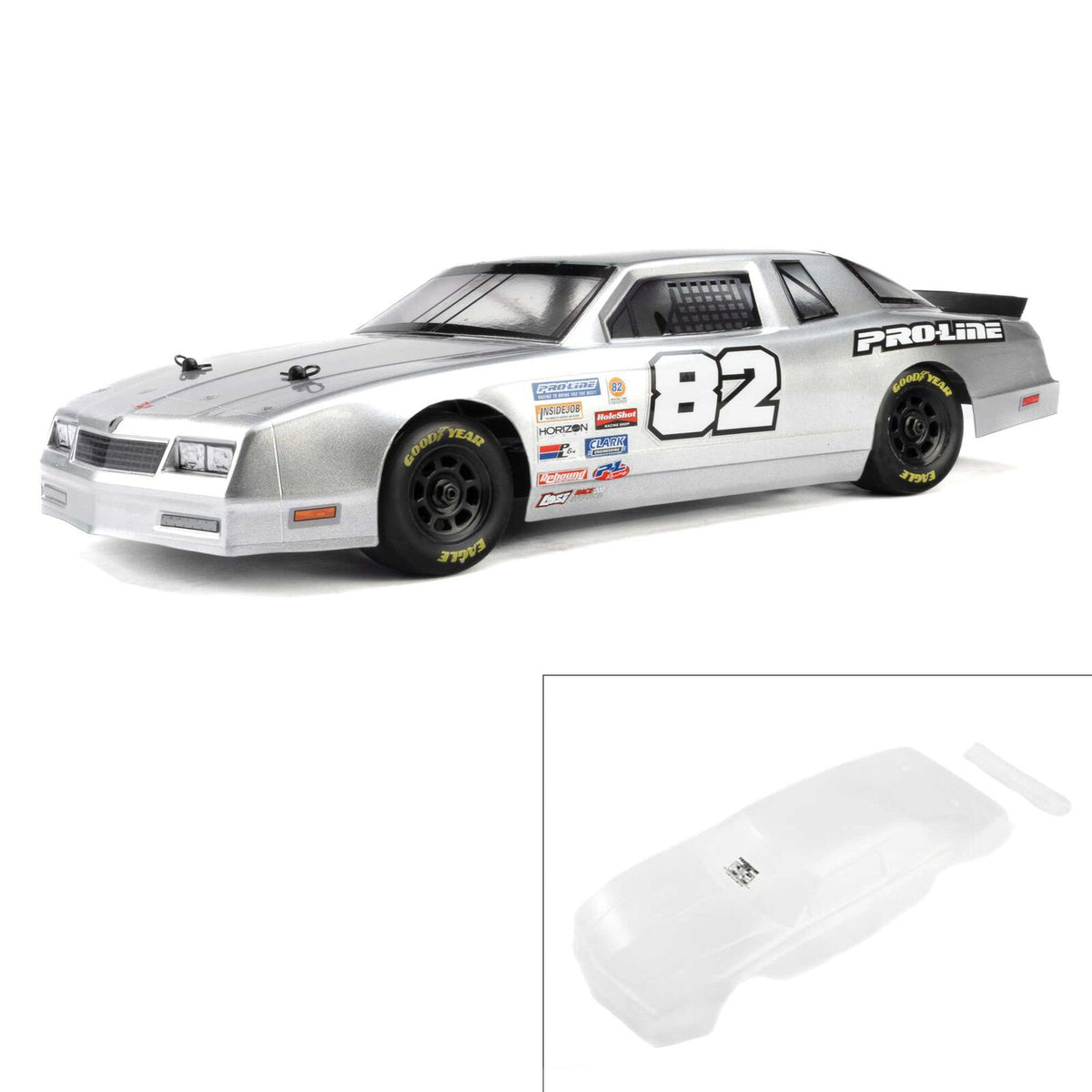1/12 Pre-Cut 1986 Chevy Monte Carlo Clear Body: Losi NASCAR