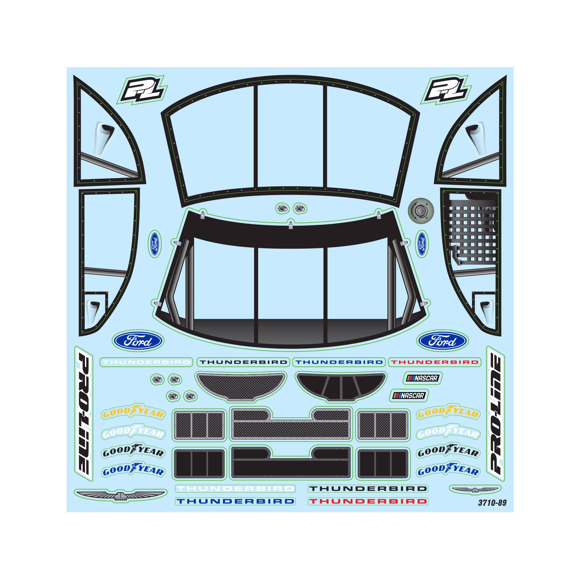 1/12 Pre-Cut 1996 Ford Thunderbird: Losi NASCAR – Chris's House