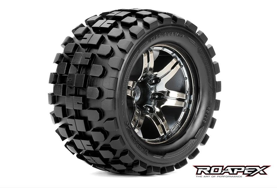 Rhythm 1/10 Monster Truck Tire - Pre-Mounted