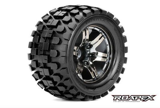 Rhythm 1/10 Monster Truck Tire - Pre-Mounted