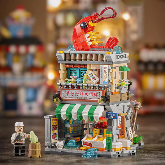 Seafood stall | LOZ 1292 Building Bricks Mini Street Food Set