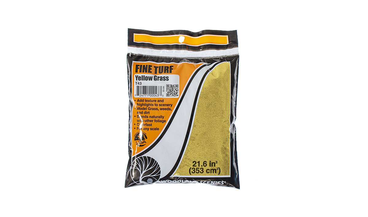 Fine Turf Bag, Yellow Grass/18 cu. in.