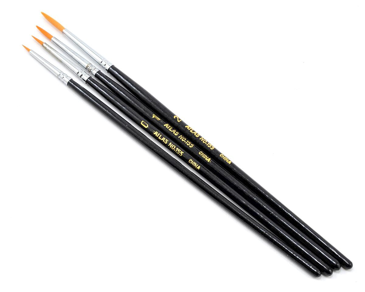 Atlas Brush Taklon Detail Acrylic Round Brush Set (4