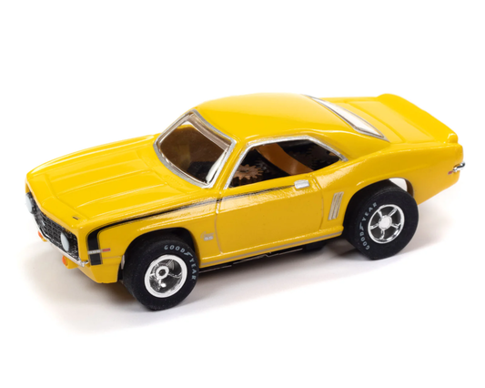1969 Chevy Camaro SS (Yellow) HO Scale Slot Car