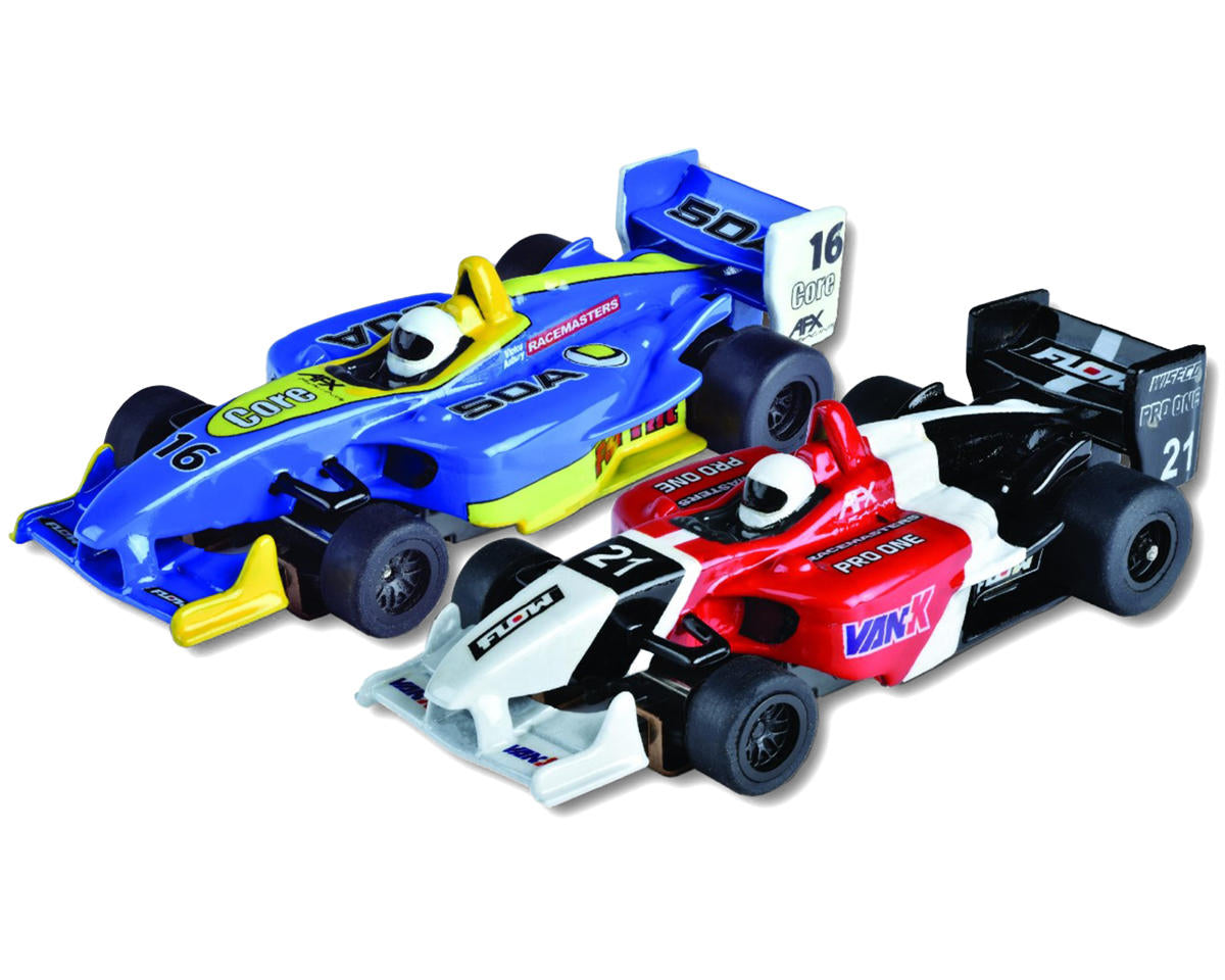 HO Slot Car Set (x2) (Blue, Red) (LWB) (Mega G+)