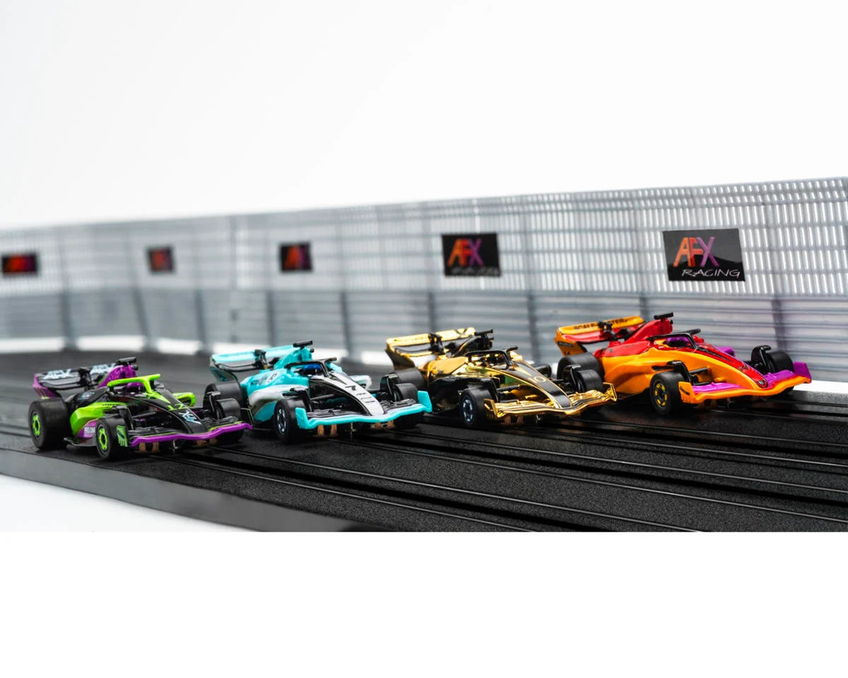 Super International Raceway Slot Car Track Set w/Four Formula Cars (LWB) (Mega G+)