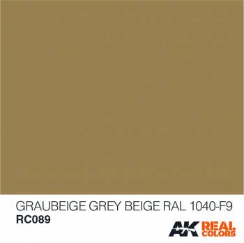 AKIRC089   —  Real Colors Acrylic Lacquer Paint 10ml Grey Beige RAL1040 F9