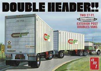 AMT1132   —  1/25 Tandem Van Trailers, Double Header