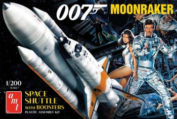AMT1208   —  1/200 Moonraker Shuttle w/Boosters James Bond