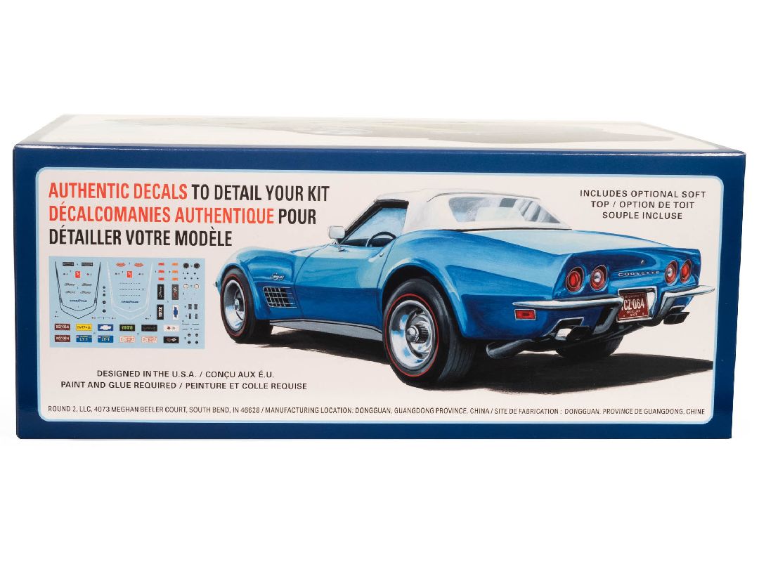 AMT 1/25 1972 Chevy Corvette Roadster Model Kit (Level 2)